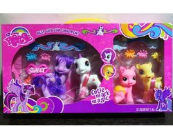 Ponysetje met unicorn en haaraccessoires 4in1 My Pretty Horse Pony eenhoorn