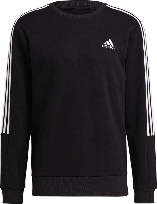 Adidas - Performance Essentials Cut 3S Sweater - Zwarte Sweater - Zwart