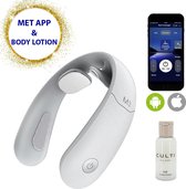 TWT Commerce® EMS Nekmassage Apparaat met App - Massage Infrarood Warmtetherapie - Wit