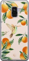 Samsung Galaxy A8 2018 siliconen hoesje - Tropical fruit - Soft Case Telefoonhoesje - Oranje - Natuur