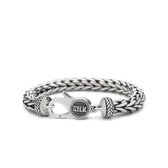 SILK JEWELLERY - Shiva - Zilveren armband met karabijn haak sluiting - SILK Jewellery - Handgemaakt - MAAT 19cm