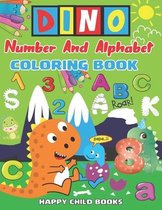 Dino Number and Alphabet Coloring Book