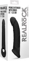 Penis Extender with Rings - 22 cm - Black - Sleeves