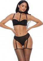 Right Sheer Right Now Bra Set - Black