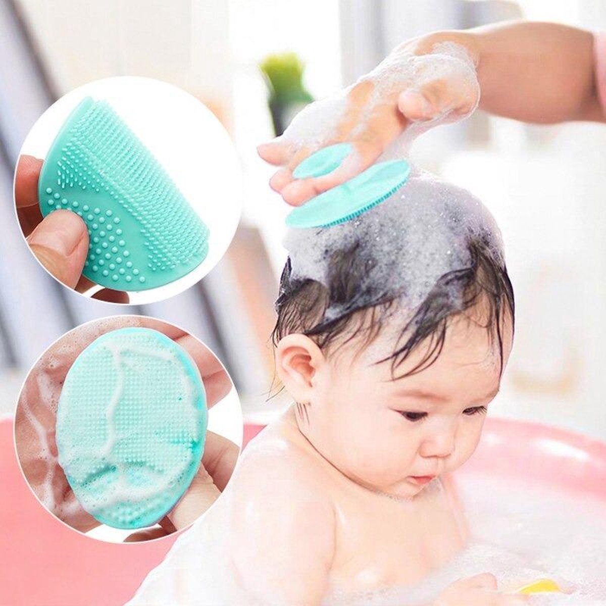Gezichtsreiniging Borstels Siliconen Kleine borstel Diepe Reiniging Wasborstel Massage Schoonheid Instrument Schoon Poriën/Exfoliëren- Geel