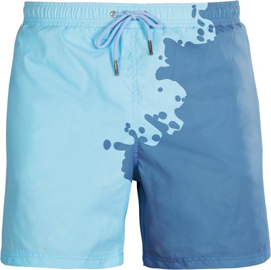 SEA'SONS - Zwembroek Heren - Kleurveranderend - Sneldrogend - Blauw - Maat XL (SEASONS - Kleur veranderend)