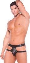 Zeus Wetlook Brief Jock Strap - Black