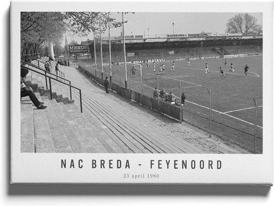 NAC Breda - Feyenoord '80 - Walljar - Wanddecoratie - Schilderij - Plexiglas