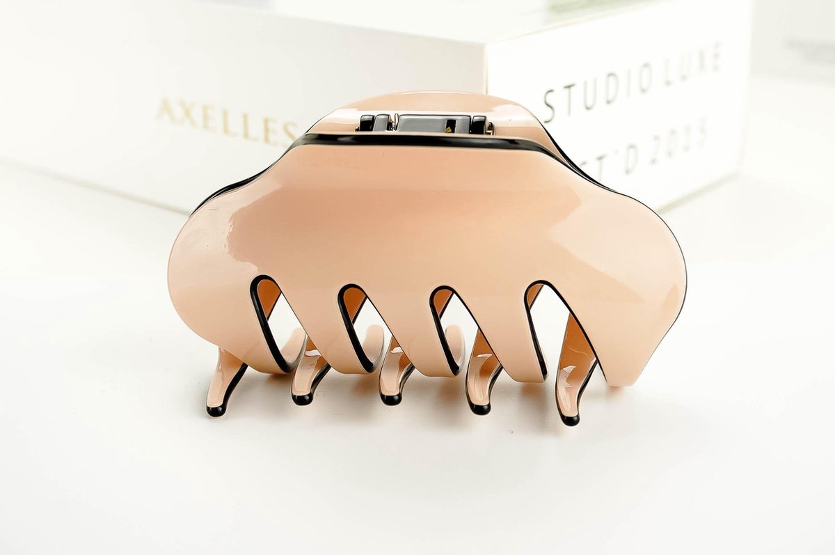 Luxe Haarklem 8 cm (Sierklem) in geschenkdoos (poeder roze)