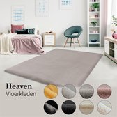 Lalee Heaven - Vloerkleed - Tapijt – Karpet - Hoogpolig - Superzacht - Fluffy - Shiny- Silk look- rabbit- 80x150 cm taupe