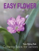 Easy Flower Coloring Book for Seniors