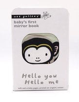 Hello You, Hello Me Baby's First Mirror Book soft and crinkly pages, printed on organic cotton Wee Gallery