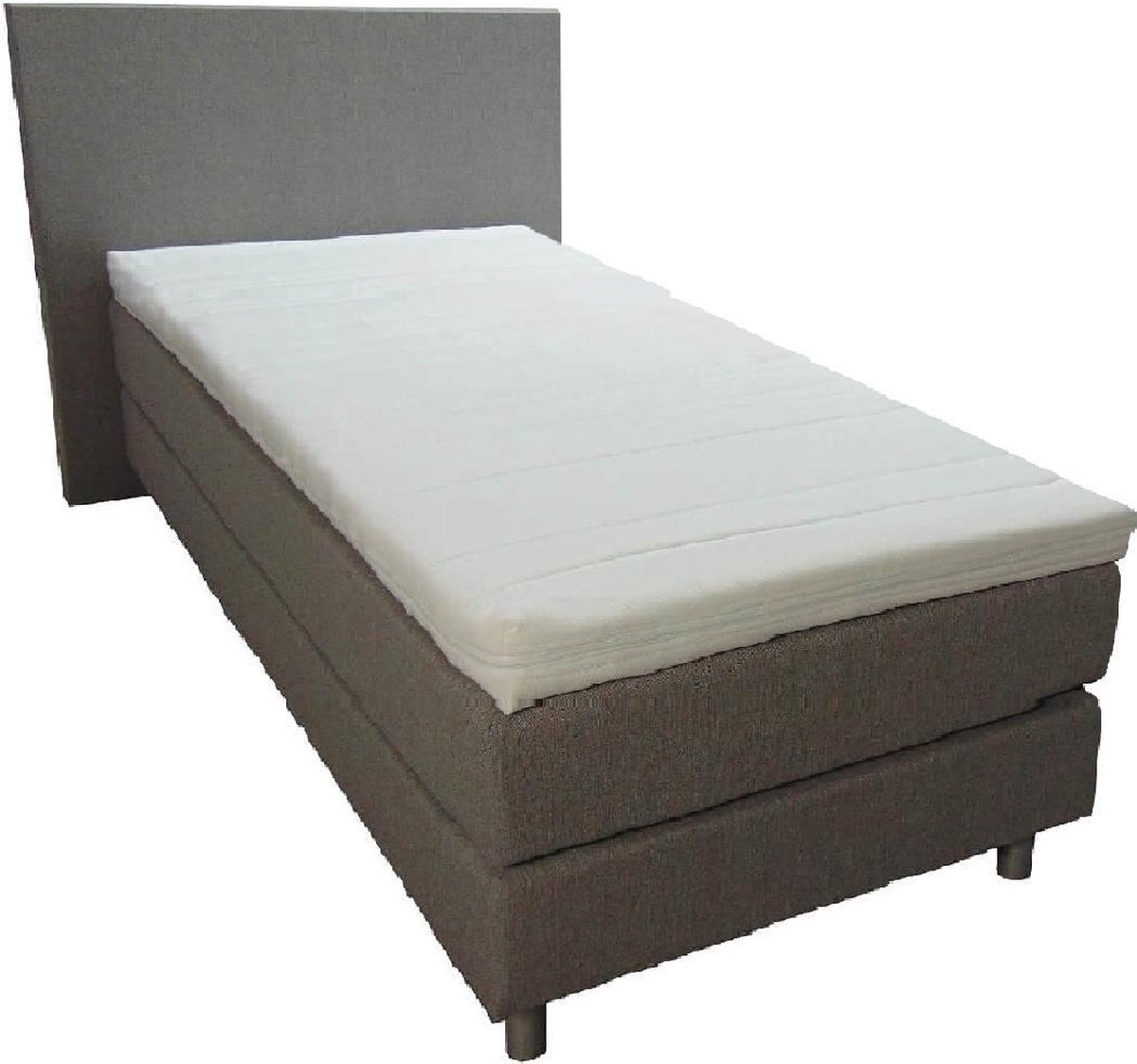 Slaaploods.nl Anda - Boxspring inclusief matras - 80x210 cm - stof - Grijs