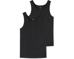Schiesser Uncover Heren Singlet - Zwart - 2-Pack