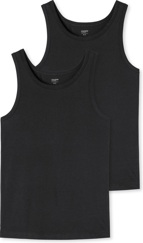 Débardeur homme Schiesser Uncover - Zwart - Lot de 2 - Taille L