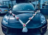 BELEN Auto Versiering Bruiloft - Trouwauto Decoratie - Autodecoratie - Rozen & Tule - Motorkap Versiering - Autobloemstuk Bruiloft - Bloemen voor op de Motorkap Bloemen voor op de