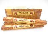 Tulasi - Nag Champa Sandalwood - Incense Sticks - wierook stokjes - 3 doosjes - 15st per doosje