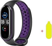 Sport Smartwatch Met Stappenteller en Activity Tracker - Compatibel Met iOS en Android - Zwart/Paars