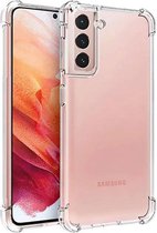 Anti shock stoot rubber siliconen - Geschikt voor Samsung Galaxy S21 Plus - Extra sterke hoeken back cover - Transparant