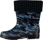 Xq Footwear Regenlaarzen Camouflage Junior Rubber Blauw Maat 26