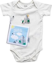 Cadeaupakket Eindhoven met babyboekje & romper 3-6 mnd - duurzaam en origineel kraamcadeau