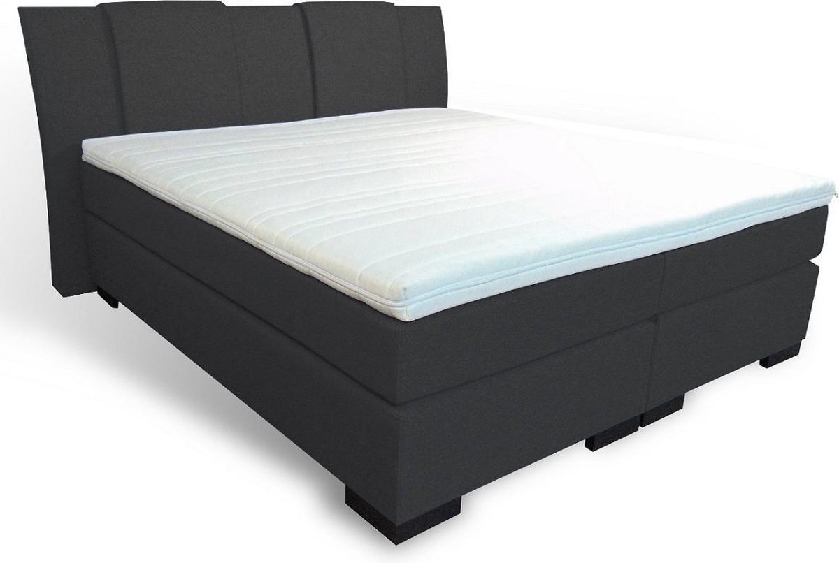 Slaaploods.nl Zeus - Boxspring inclusief matras - 140x200 cm - Zwart