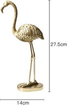 Flamingo - Rosé-goud - 28 cm - Beeldje - Decoratie - Resin - Roze - Goud