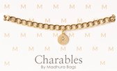 Charables by Madhura Bags Armband Elegance Goud – Waterproof – Hypoallergeen – RVS - Naamletter P