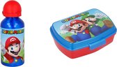 Super Mario - lunchbox / broodtrommel (incl. aluminium drinkbeker van 400ml)