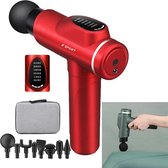 LCD USB oplaadbare stimulator Lichaamsmassageband Spierstimulator Relaxer, stijl: 8 massagekoppen + handtas (rood)-Rood