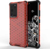 Voor Samsung Galaxy S30 Ultra schokbestendige honingraat PC + TPU beschermhoes (rood)