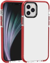 Voor iPhone 12 schokbestendige TPU-beschermhoes met hoge transparantie (rood)