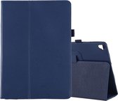 Voor iPad 10.2 / iPad 10.5 / iPad 10.2 2020 Litchi Texture Horizontale Flip Leren Case met Houder (Blauw)