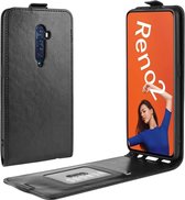 Voor OPPO RENO2 Crazy Horse verticale flip lederen beschermhoes (zwart)