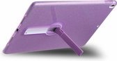 Schokbestendige glitter pc + TPU beschermhoes met houder voor iPad Pro 10,5 inch (paars)
