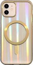 Kleurrijke Laser Magsafe-hoes TPU magnetische beschermhoes voor iPhone 12 mini (Aurora Gold)