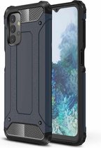 Voor Samsung Galaxy A32 Magic Armor TPU + pc combinatiebehuizing (marineblauw)