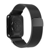 Voor OPPO Watch 41 MM Smart Watch Milanese roestvrijstalen metalen band (zwart)