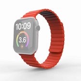 Horlogeband met magnetische lus voor Apple Watch Series 6 & SE & 5 & 4 44 mm / 3 & 2 & 1 42 mm (rood)