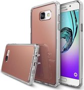 Rose Goud/Gold siliconen hoesje met spiegel/mirror achterkant voor een optimale bescherming van de Samsung Galaxy S7 Edge