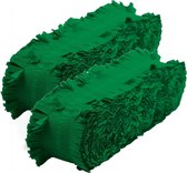 Set van 3x stuks feest/verjaardag versiering slingers groen 24 meter crepe papier - Feestartikelen