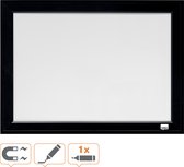 Nobo Magnetisch Droog Uitwisbaar Whiteboard Met Zwarte Lijst -  58,5x43 Cm - Inclusief Montageset, Magneten En Marker