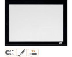 Tableau blanc magnétique Rexel avec cadre noir 58,5 x 43 cm