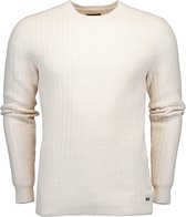 Cavallaro Napoli - Heren Trui - Feolo R-Neck Pullover - Off White - Maat XL