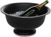 Cosy & Trendy Champagne-emmer Op Voet - Zwart - D41xh20cm - RVS en Yourkitchen E-kookboek