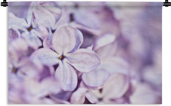 Tapisserie De lavande - Gros plan de fleurs de lavande Tapisserie en coton 180x120 cm - Tapisserie avec photo XXL / Groot format!