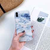 Volledige dekking Glossy Marble Texture Schokbestendige TPU Case voor iPhone XS Max