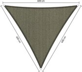Shadow Comfort® Gelijkzijdige driehoek schaduwdoek - UV Bestendig - Zonnedoek - 600 x 600 x 600 CM - Desert Storm