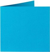 Papicolor Dub. kaart vierk. 13,2cm korenblauw 200gr-CV 6 st 310965 - 132x132 mm