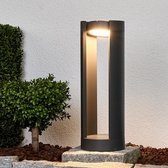 Lucande - LED buitenlamp - 1licht - Drukgegoten aluminium, glas - H: 50 cm - grafietgrijs - Inclusief lichtbron